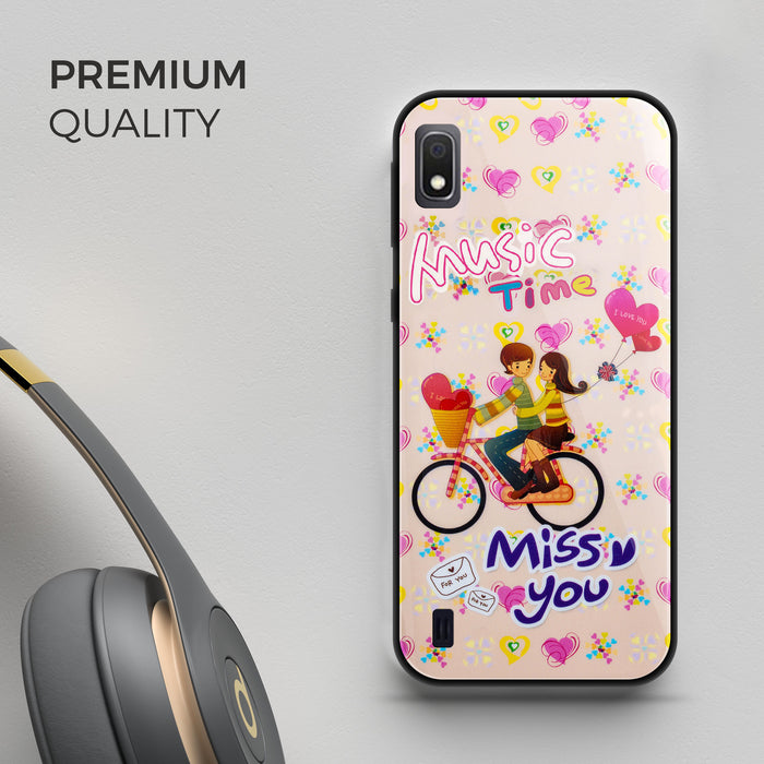 Designer Soft TPU Fancy Back Case Cover for Samsung A10