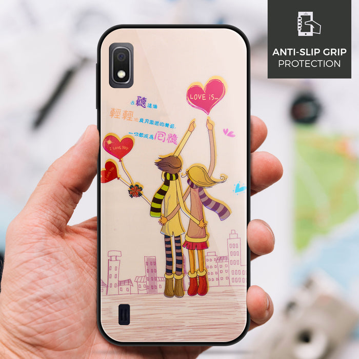 Designer Soft TPU Fancy Back Case Cover for Samsung A10