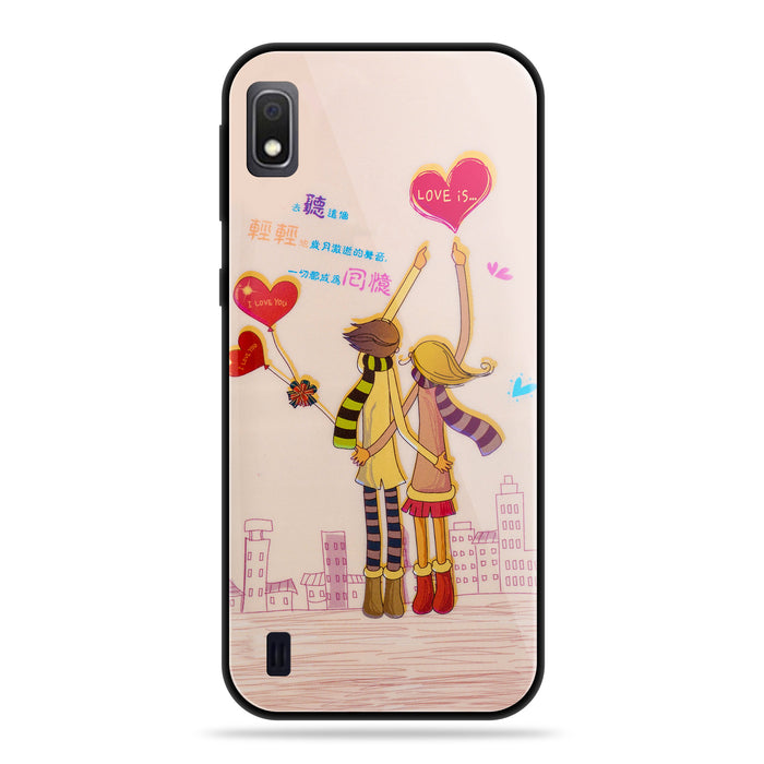 Designer Soft TPU Fancy Back Case Cover for Samsung A10 (24 PCS. SET)