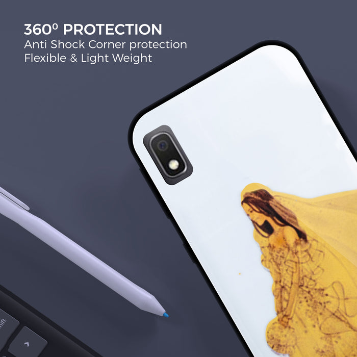 Designer Soft TPU Fancy Back Case Cover for Samsung A10