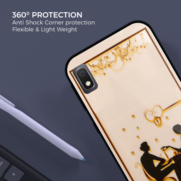 Designer Soft TPU Fancy Back Case Cover for Samsung A10