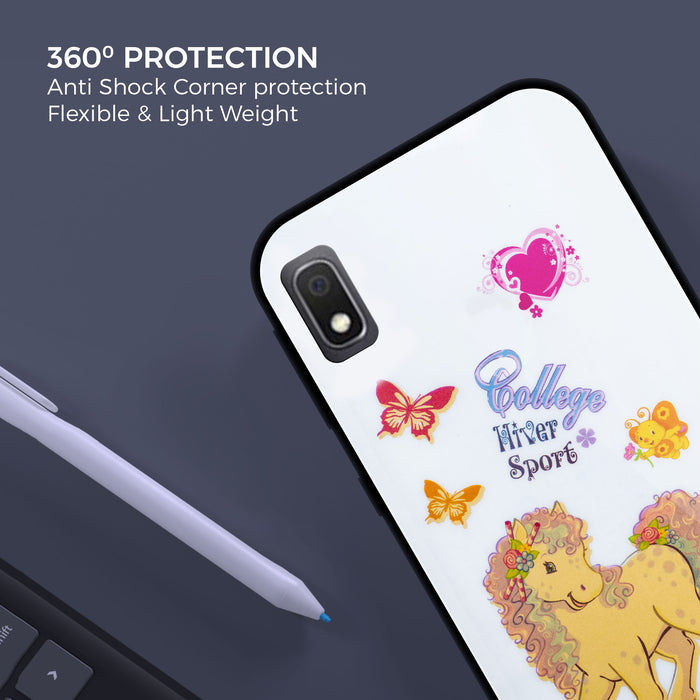 Designer Soft TPU Fancy Back Case Cover for Samsung A10