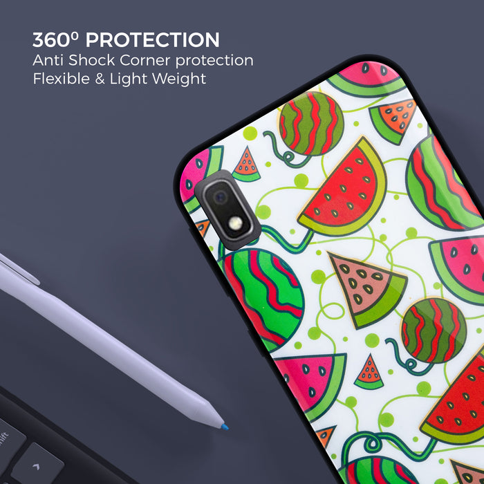 Designer Soft TPU Fancy Back Case Cover for Samsung A10