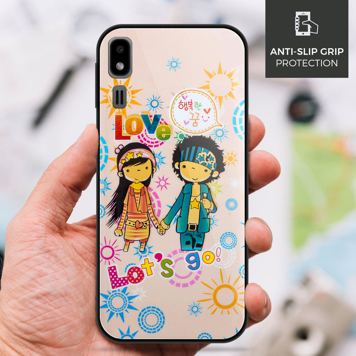 Designer Soft TPU Fancy Back Case Cover for Samsung A2 Core