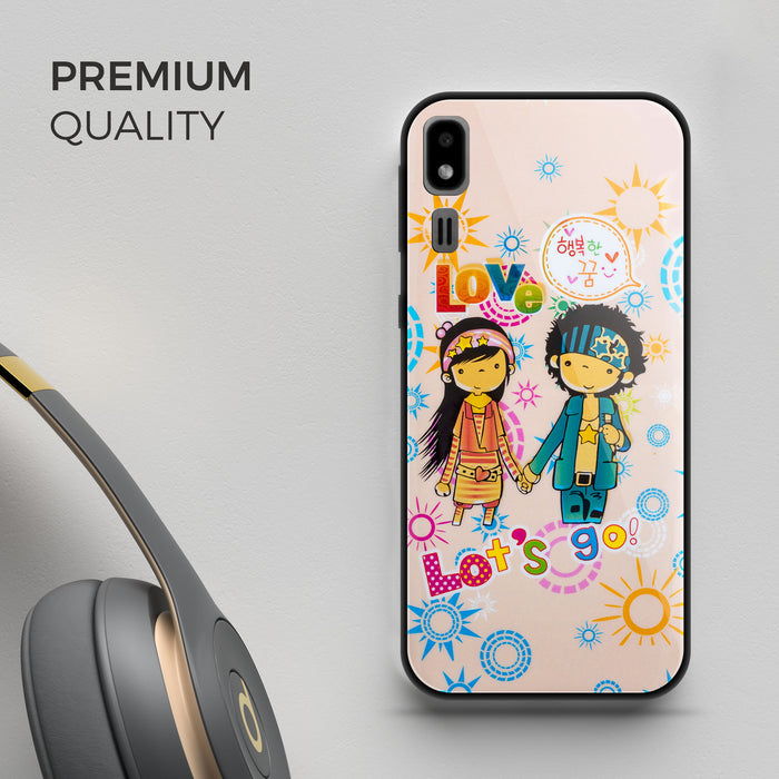 Designer Soft TPU Fancy Back Case Cover for Samsung A2 Core