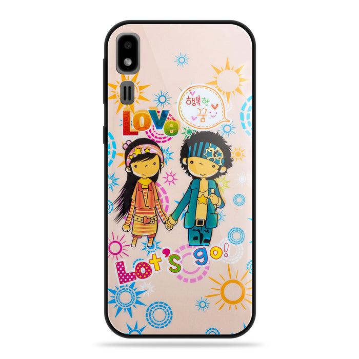 Designer Soft TPU Fancy Back Case Cover for Samsung A2 Core