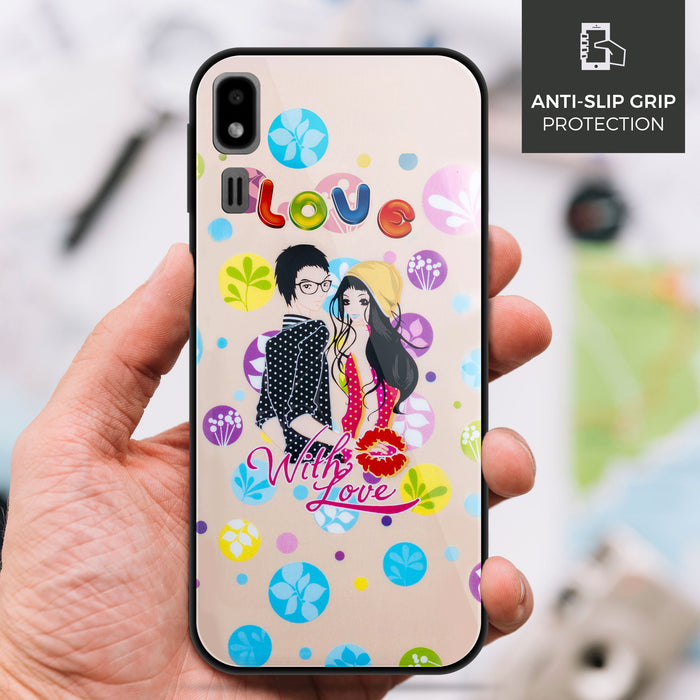 Designer Soft TPU Fancy Back Case Cover for Samsung A2 Core