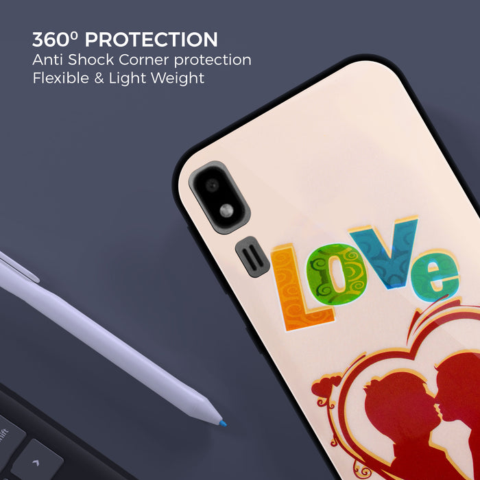 Designer Soft TPU Fancy Back Case Cover for Samsung A2 Core