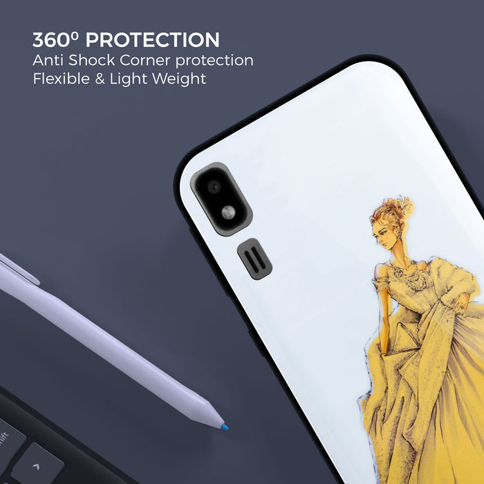 Designer Soft TPU Fancy Back Case Cover for Samsung A2 Core