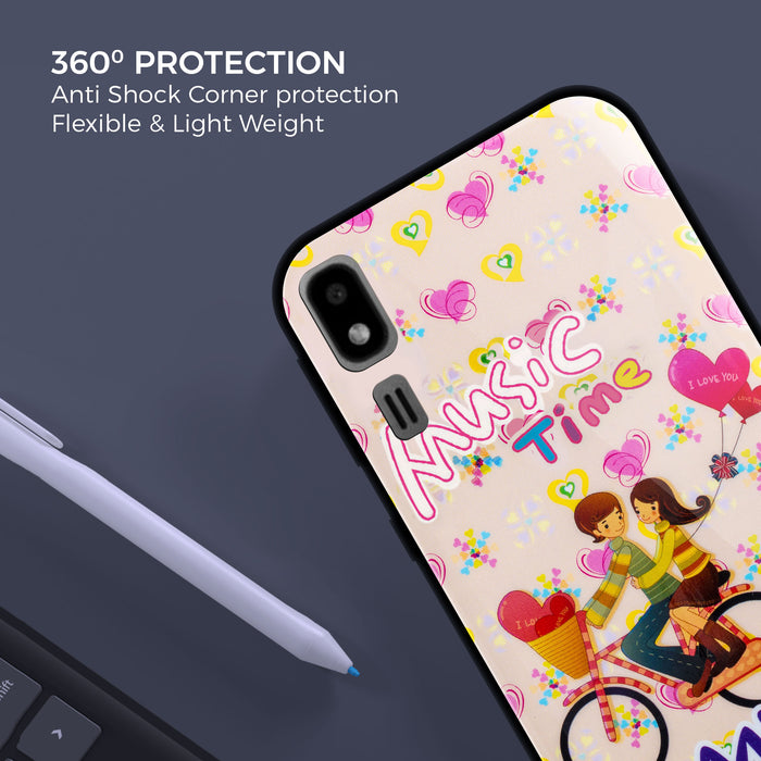 Designer Soft TPU Fancy Back Case Cover for Samsung A2 Core