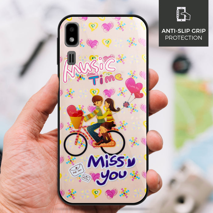 Designer Soft TPU Fancy Back Case Cover for Samsung A2 Core