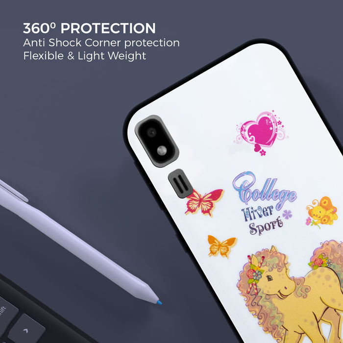 Designer Soft TPU Fancy Back Case Cover for Samsung A2 Core