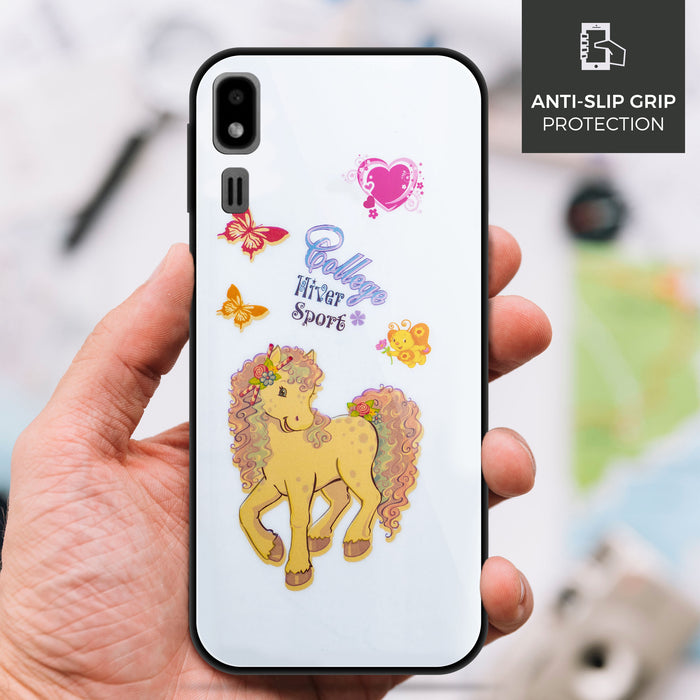 Designer Soft TPU Fancy Back Case Cover for Samsung A2 Core