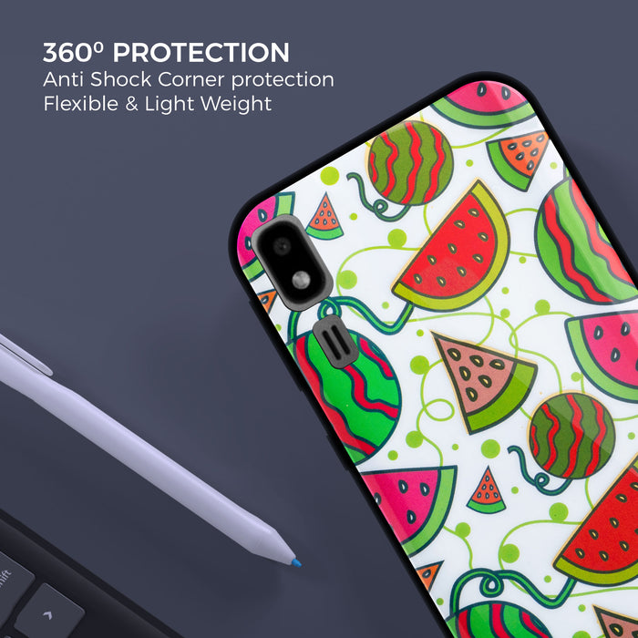 Designer Soft TPU Fancy Back Case Cover for Samsung A2 Core