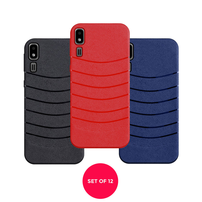 Designer Soft TPU Fancy Back Case Cover for Samsung A2 Core (12 PCS. SET)