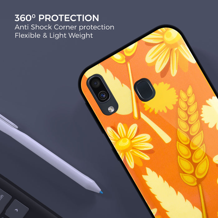 Designer Soft TPU Fancy Back Case Cover for Samsung A20