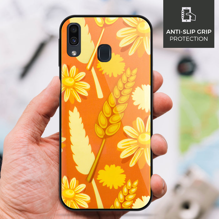 Designer Soft TPU Fancy Back Case Cover for Samsung A20