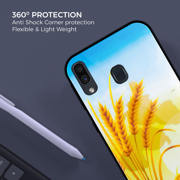 Designer Soft TPU Fancy Back Case Cover for Samsung A20