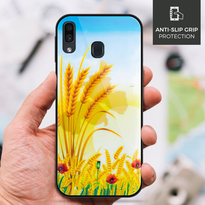 Designer Soft TPU Fancy Back Case Cover for Samsung A20