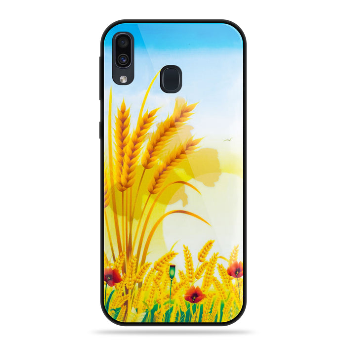 Designer Soft TPU Fancy Back Case Cover for Samsung A20