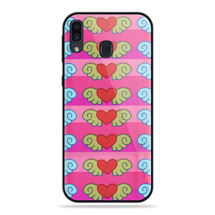 Designer Soft TPU Fancy Back Case Cover for Samsung A20