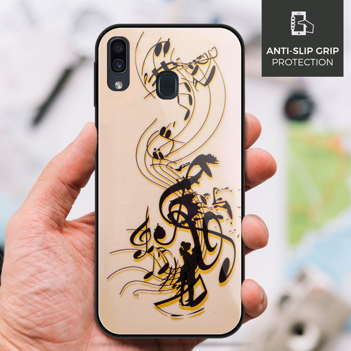 Designer Soft TPU Fancy Back Case Cover for Samsung A20