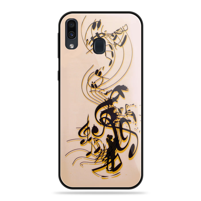 Designer Soft TPU Fancy Back Case Cover for Samsung A20