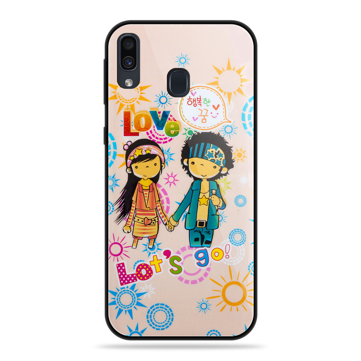 Designer Soft TPU Fancy Back Case Cover for Samsung A20