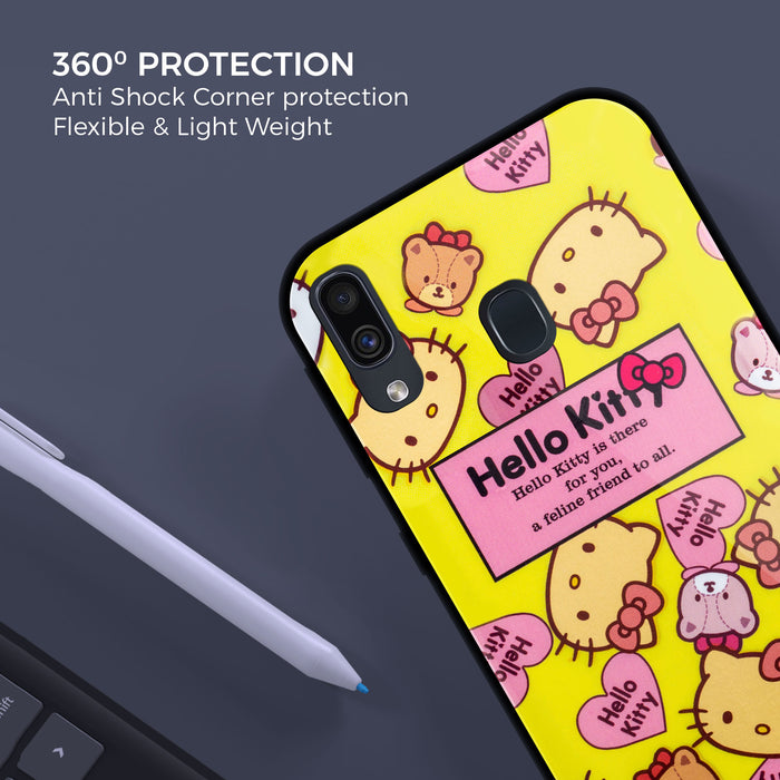 Designer Soft TPU Fancy Back Case Cover for Samsung A20