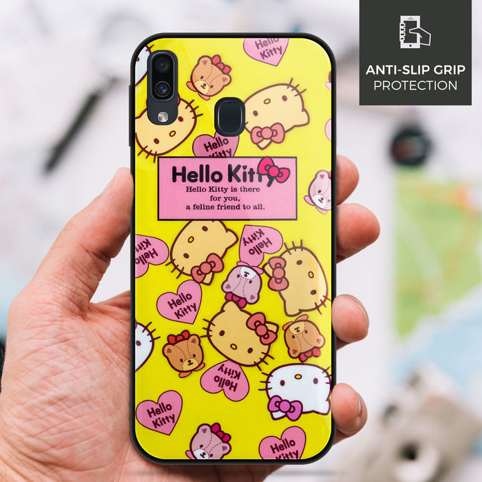 Designer Soft TPU Fancy Back Case Cover for Samsung A20