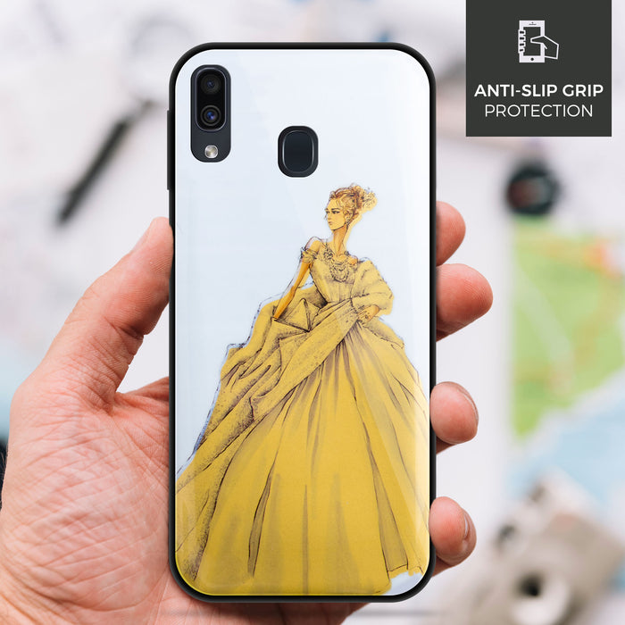 Designer Soft TPU Fancy Back Case Cover for Samsung A20