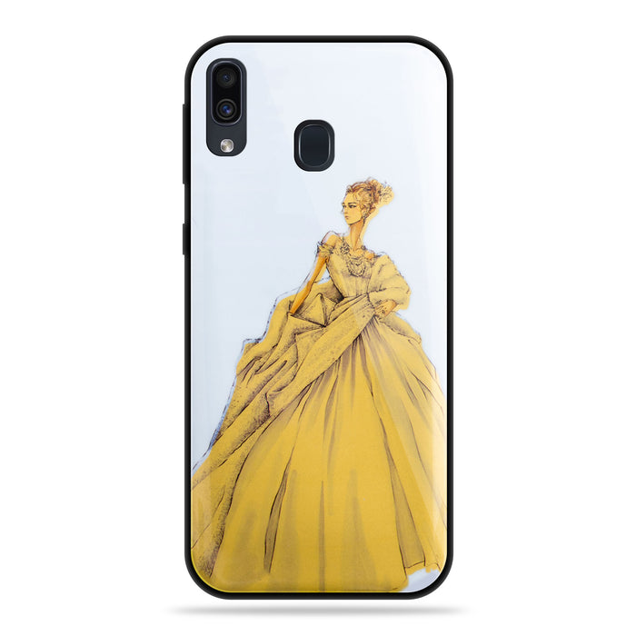 Designer Soft TPU Fancy Back Case Cover for Samsung A20