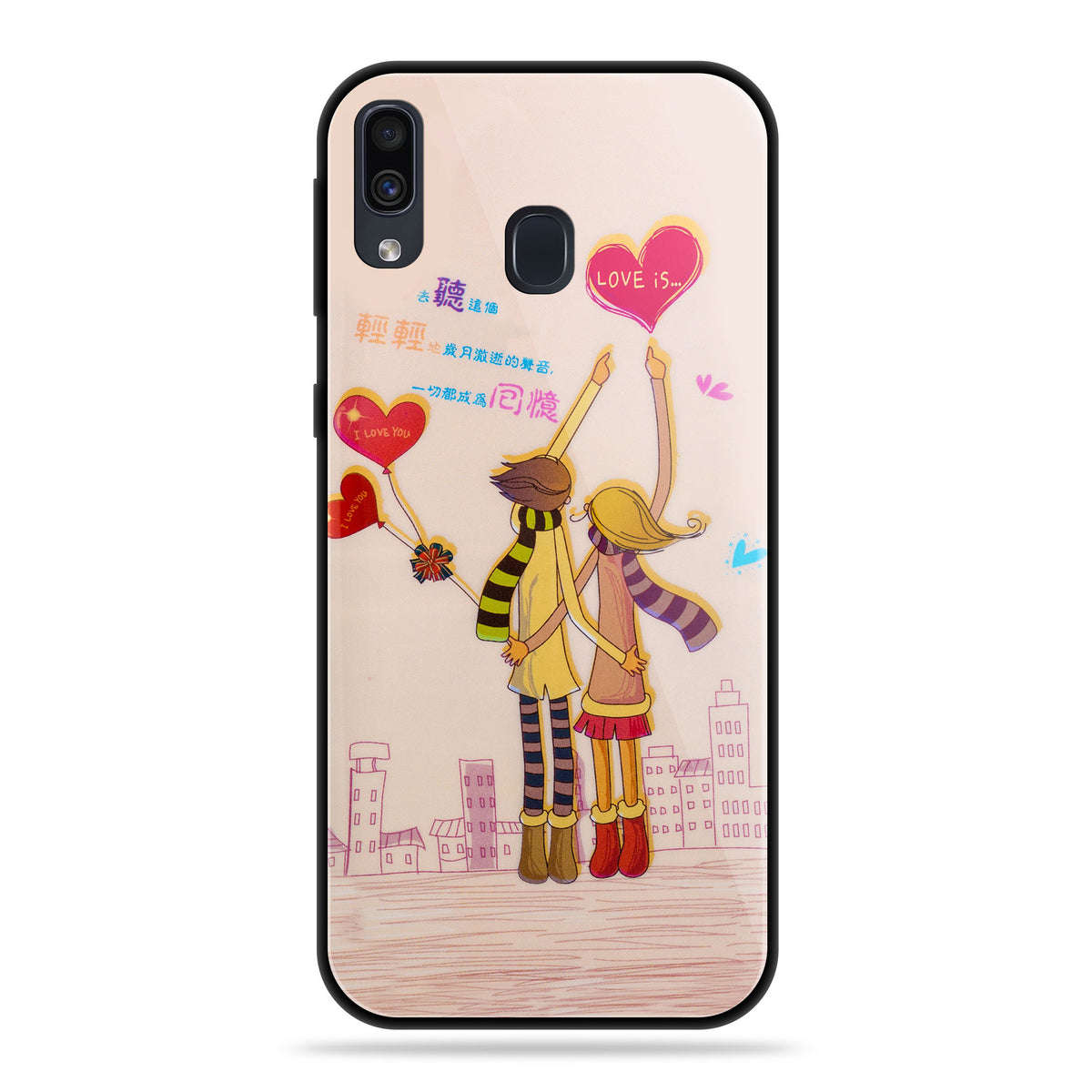 Designer Soft TPU Fancy Back Case Cover for Samsung A20