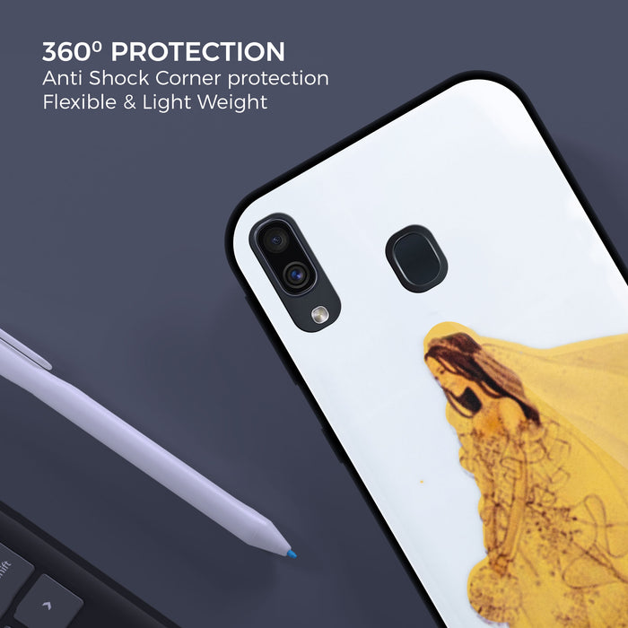 Designer Soft TPU Fancy Back Case Cover for Samsung A20