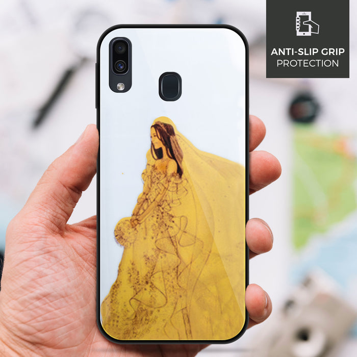 Designer Soft TPU Fancy Back Case Cover for Samsung A20