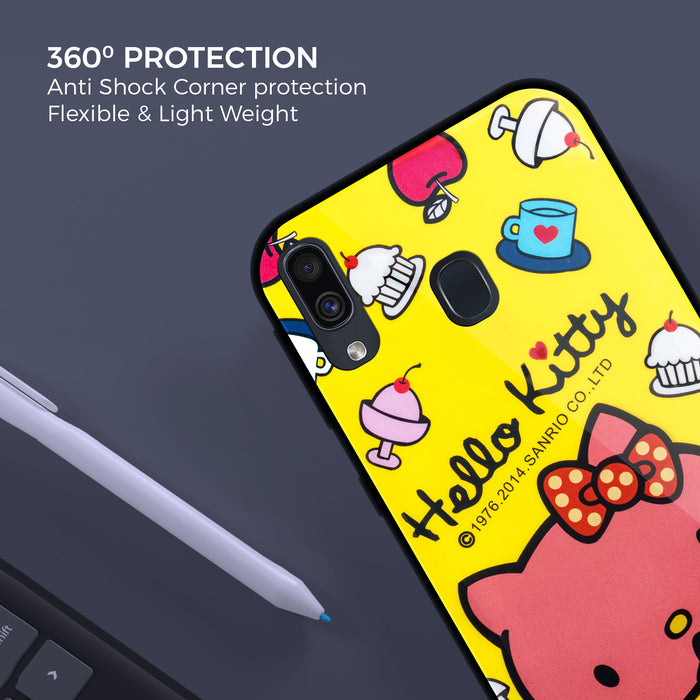 Designer Soft TPU Fancy Back Case Cover for Samsung A20