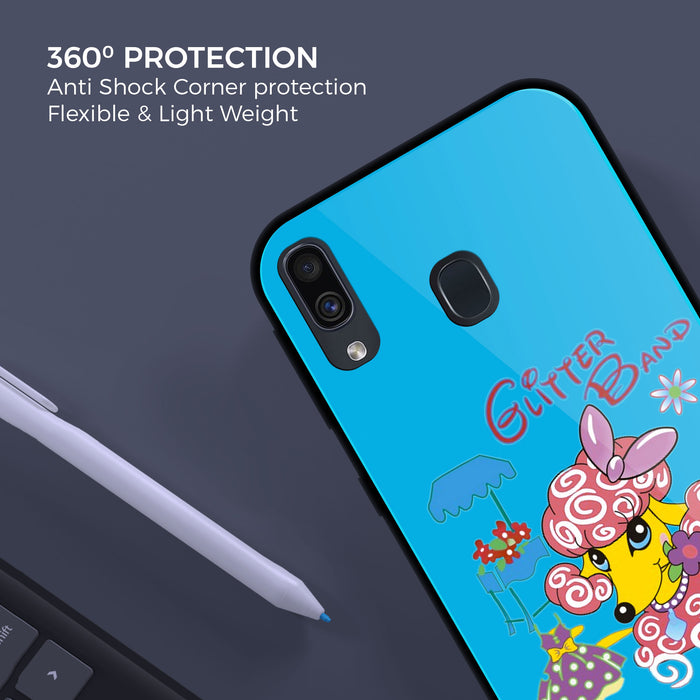 Designer Soft TPU Fancy Back Case Cover for Samsung A20