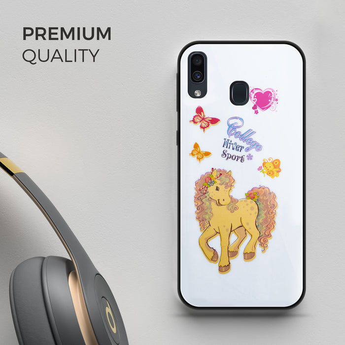 Designer Soft TPU Fancy Back Case Cover for Samsung A20