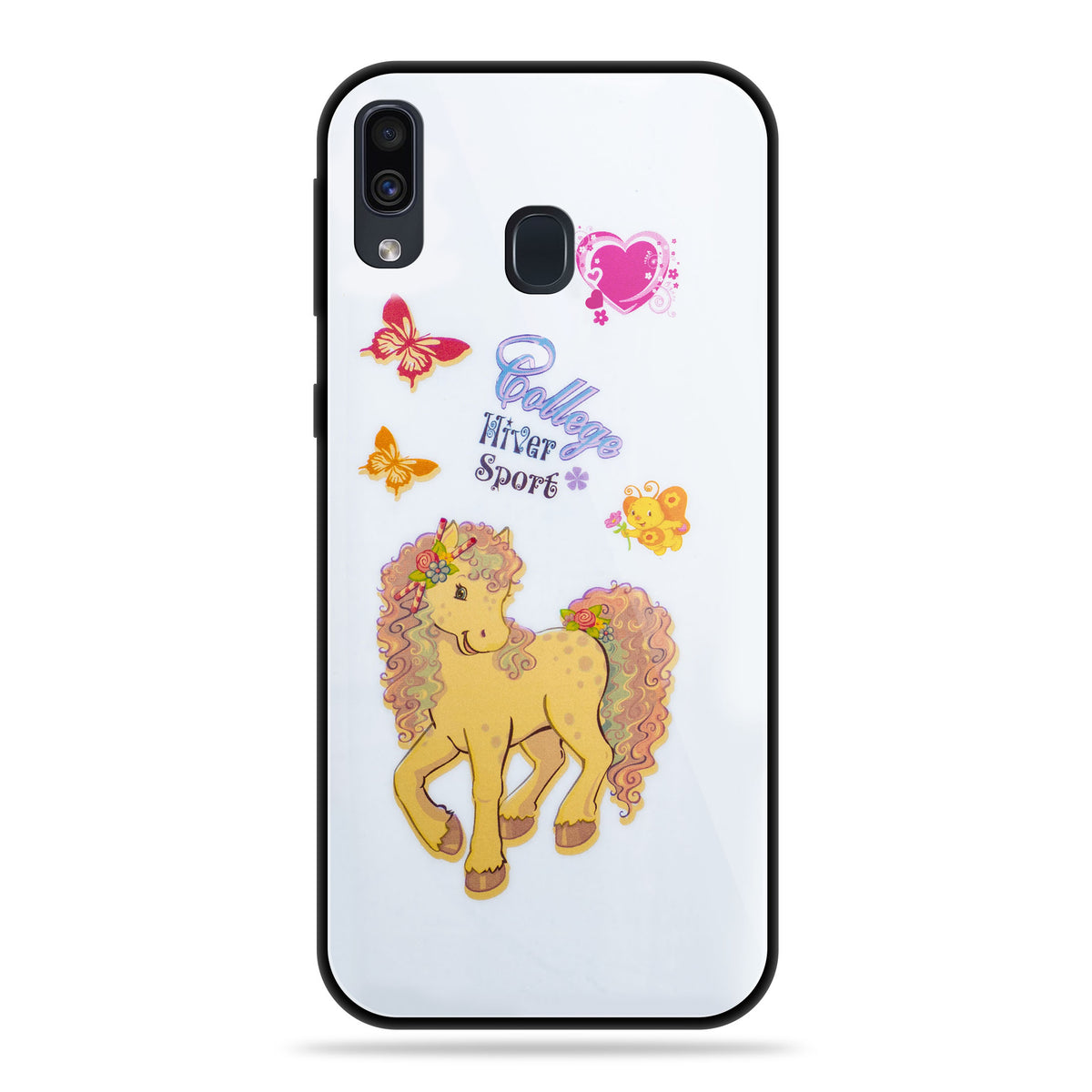 Designer Soft TPU Fancy Back Case Cover for Samsung A20
