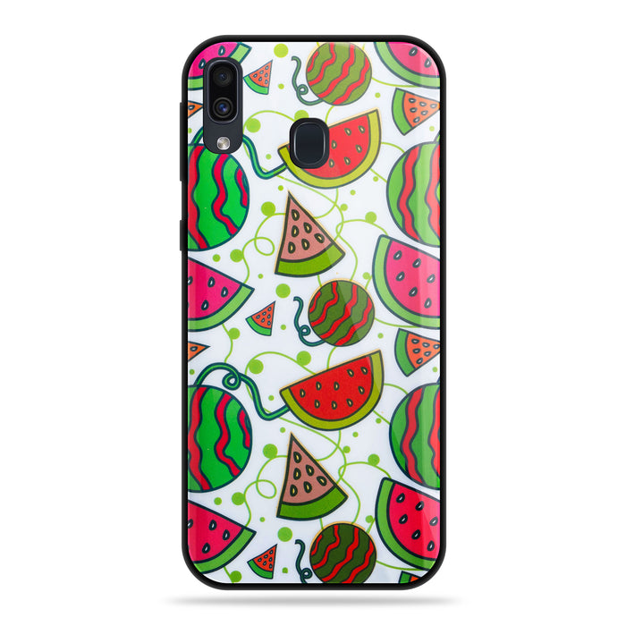 Designer Soft TPU Fancy Back Case Cover for Samsung A20