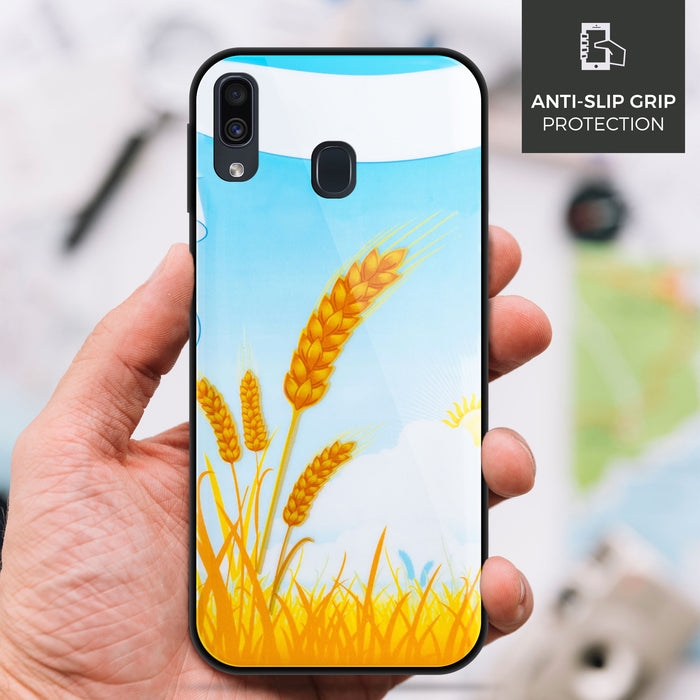 Designer Soft TPU Fancy Back Case Cover for Samsung A20