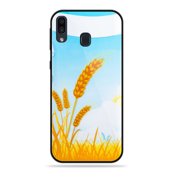 Designer Soft TPU Fancy Back Case Cover for Samsung A20