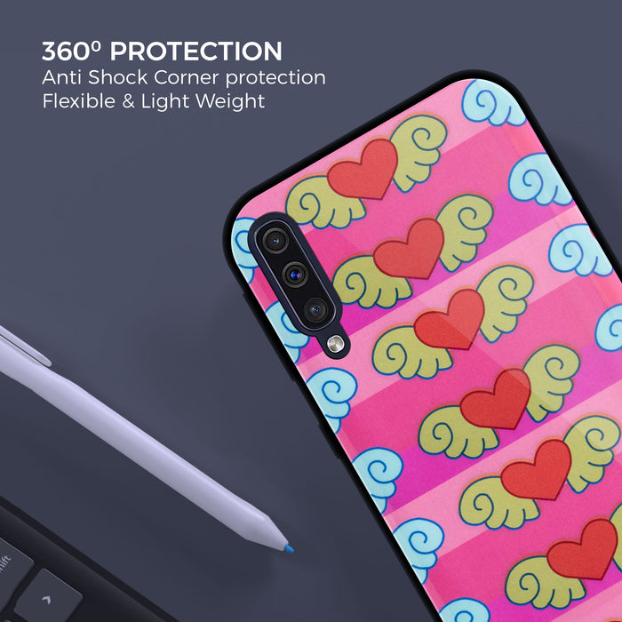 Designer Soft TPU Fancy Back Case Cover for Samsung A50