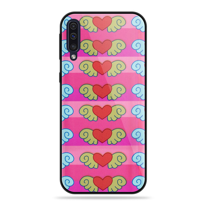 Designer Soft TPU Fancy Back Case Cover for Samsung A50 (24 PCS. SET)