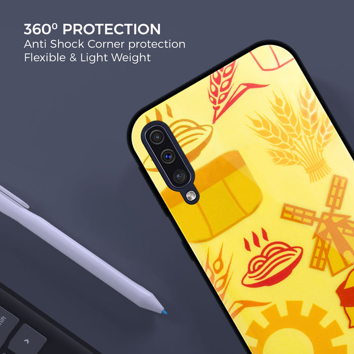Designer Soft TPU Fancy Back Case Cover for Samsung A50