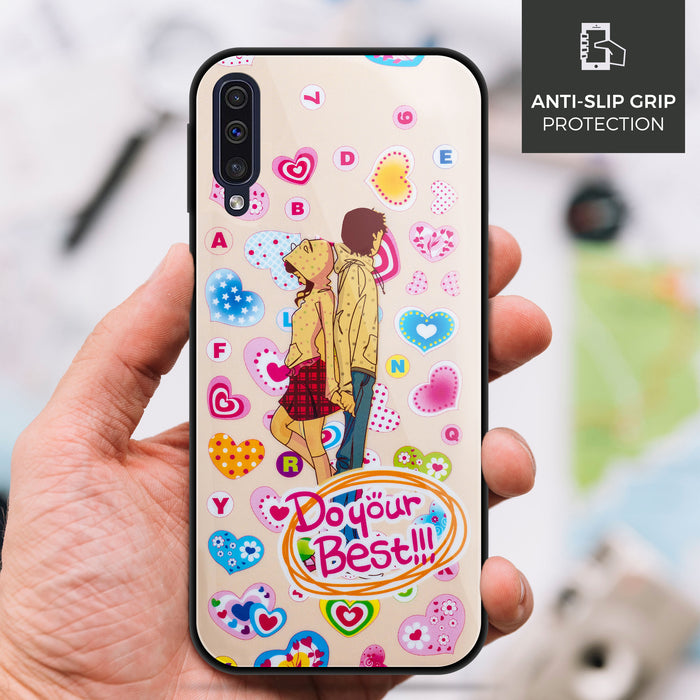Designer Soft TPU Fancy Back Case Cover for Samsung A50