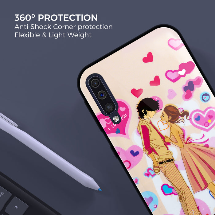 Designer Soft TPU Fancy Back Case Cover for Samsung A50