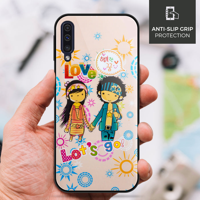 Designer Soft TPU Fancy Back Case Cover for Samsung A50