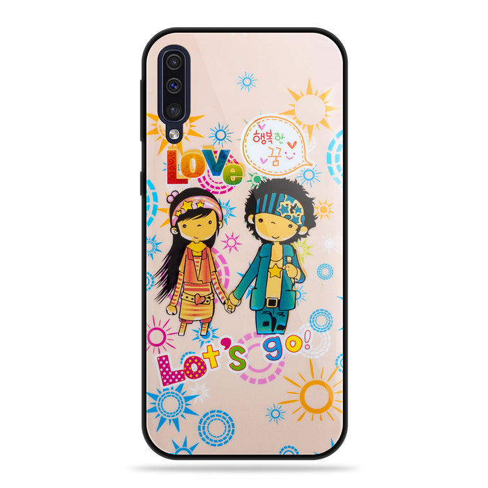 Designer Soft TPU Fancy Back Case Cover for Samsung A50
