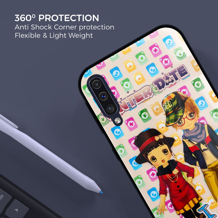 Designer Soft TPU Fancy Back Case Cover for Samsung A50